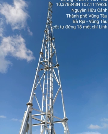 CỘT TỰ ĐỨNG TỨ GIÁC 18M TẠI VŨNG TÀU 