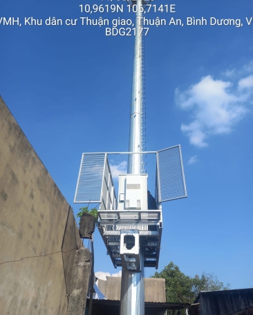 TRẠM VIỄN THÔNG TÍCH HỢP TỦ MINI SHELTER TRÊN THÂN CỘT (INTEGRATED MONOPOLE)