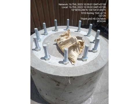 MÓNG CỘT TRỤ ANTEN MONOPOLE 30M 