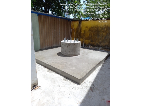 MÓNG CỘT TRỤ ANTEN MONOPOLE 30M 